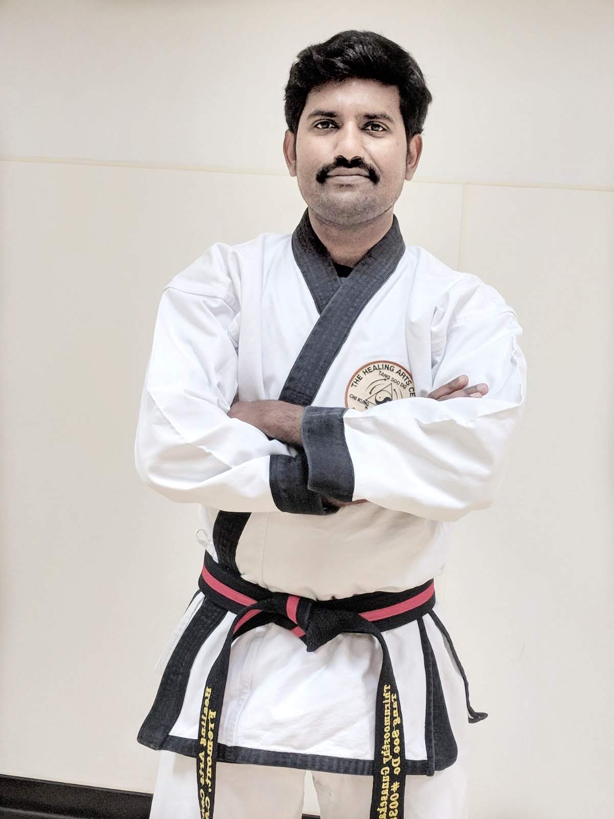 Master Thirumoorthy Gunasekaran in his black-belt dobok